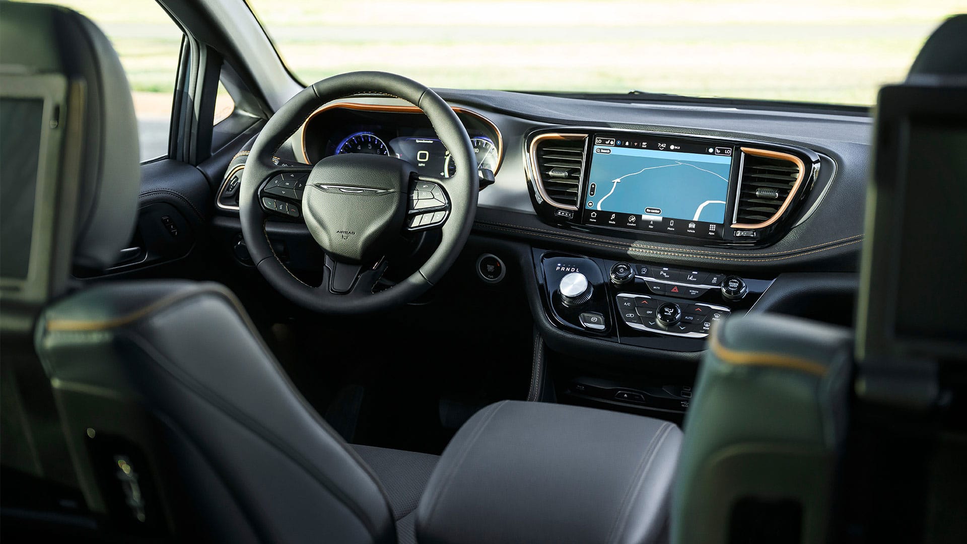 2027 Chrysler Pacifica cockpit, touchscreen and center controls