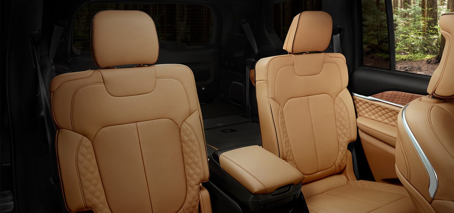 The second row seats in a 2027 Jeep Grand Cherokee Summit.