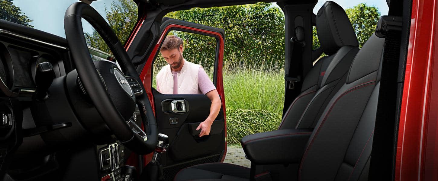 2027 Jeep Wrangler cabin with door removed